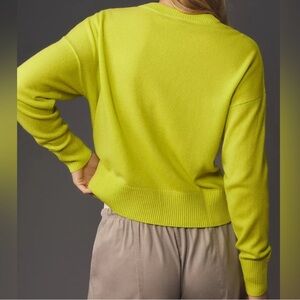 Sweaty Betty merino wool  cashmere Vibrant Green Knit Top sz S